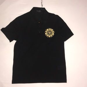 Versace Medusa Embroidered Polo Shirt